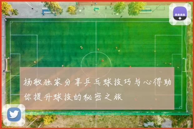 杨敏独家分享乒乓球技巧与心得助你提升球技的秘密之旅